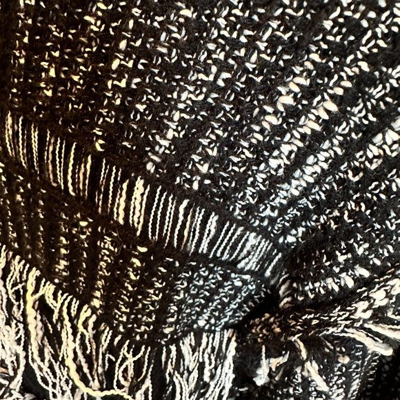 Black and White Chanel Style Blazer Sweater - Picture 6 of 10